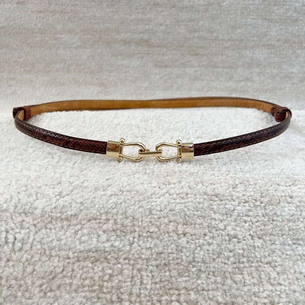Brown Adjustable Skinny Belt